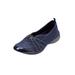 Wide Width Women's CV Sport Greer Slip On Sneaker by Comfortview in Navy (Size 8 1/2 W)