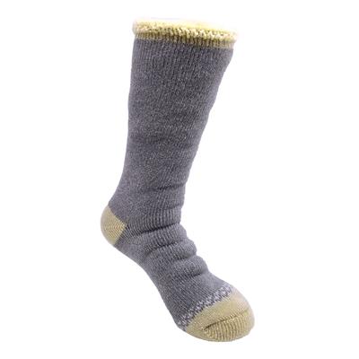 Plus Size Women's Solid Color Thermal Socks by GaaHuu in Grey Yellow (Size OS (6-10.5))