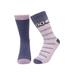 Plus Size Women's 2 Pr Super Soft Polyester Thermal Insulated Socks by GaaHuu in Lavender Sheep Navy (Size OS (6-10.5))