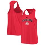 Women's Nike Scarlet Ohio State Buckeyes Arch & Logo Classic Performance Tank Top