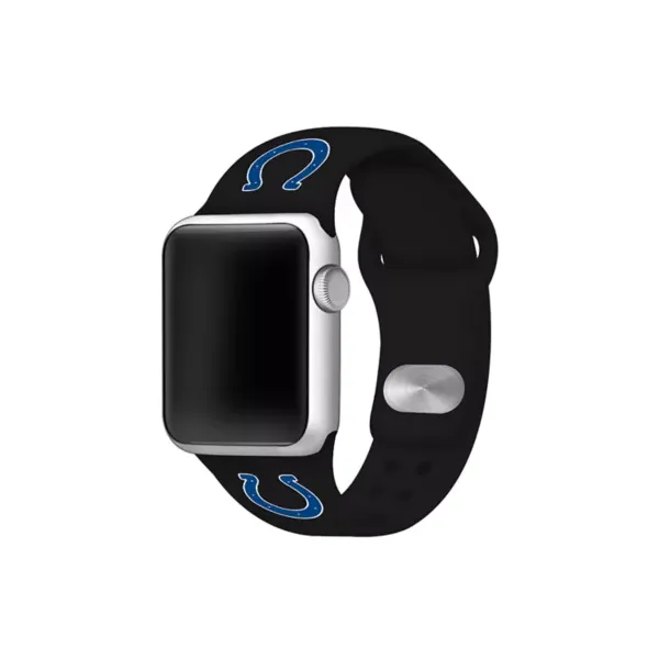 affinity-bands-nfl-indianapolis-colts-silicone-38-millimeter-apple-watch-band,-black,-38-mm/