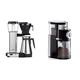 Moccamaster Filter Kaffeemaschine KBGT Thermos, 1.25 Liter, 1450 W, Polished & ROMMELSBACHER Kaffeemühle EKM 200 – 2-12 Portionen, Füllmenge Bohnenbehälter 250 g, 110 Watt, schwarz