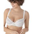 Maison Lejaby Gaby 13836-3 Women's White Floral Embroidered Non-Padded Underwired Balcony Bra 36C