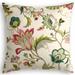 Loom Decor Fleur De Leaf Botanical Square Pillow Cover & Insert Down/Feather/Linen in Pink | 16 H x 16 W x 5 D in | Wayfair