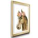 Harper Orchard Flower Crown Horse - Picture Frame Painting Print on Paper in Brown/Gray/Pink | 30.5 H x 22.5 W x 1.5 D in | Wayfair