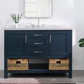 Winston Porter Padraigin 49" Single Bathroom Vanity Set Wood/Marble in Blue | 36 H x 49 W x 22 D in | Wayfair 643E6AD9A4694DEA858D32E42E9A0BDB