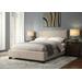 Tavel Full-Size Nailhead Storage Bed in Toast Linen - Modus 3ZL7D412