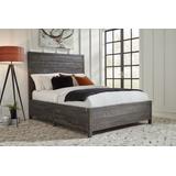 Townsend California King-Size Solid Wood Low-Profile Bed in Gunmetal - Modus 8TR9B6