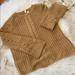 Anthropologie Sweaters | A N T H R O P O L O G I E Lattice Back Sweater | Color: Gold/Tan | Size: Xs