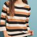 Anthropologie Sweaters | A N T H R O P O L O G I E Striped Bell Sweater | Color: Black/Tan | Size: Xs