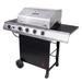 Charbroil Char-Broil Performance Series 4-Burner Liquid Propane Gas Grill Cart w/ Side Burner Cast Iron/ in Black/Gray | Wayfair 463351021