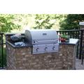 Saber 3-Burner Built-In Natural Gas Grill Stainless Steel in Gray/White | 21.6 H x 31.625 W x 26.5 D in | Wayfair R50SB1517