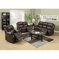 Latitude Run® Jaijairam 3 Piece Faux Leather Reclining Living Room Set Faux Leather in Brown | 41 H x 81 W x 36 D in | Wayfair Living Room Sets