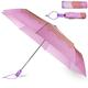 Kate Spade New York Pink/Purple Travel Umbrella, Lightweight Compact Umbrella with Storage Sleeve, Scallop
