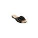 Wide Width Women's The Abigail Slip On Sandal by Comfortview in Black (Size 10 1/2 W)