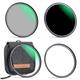 K&F Concept 77mm Magnetic Lens Filter Kit - UV CPL ND1000 Magnetic Adapter Ring Optical Glass Camera Filter Pouch Quick Swap System (Nano-X Series)