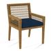 Braxton Culler Pine Isle Arm Chair Upholstered/Wicker/Rattan/Fabric in Blue | 36 H x 23 W x 24 D in | Wayfair 1023-029/0912-61/HONEY