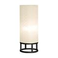 Emissary Home and Garden Key Design 19" H Table Lamp w/ Drum Shade Silk/Metal in White | 19 H x 10 W x 10 D in | Wayfair 1552LP.WT