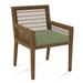 Braxton Culler Pine Isle Arm Chair Upholstered/Wicker/Rattan/Fabric in Green/Brown | 36 H x 23 W x 24 D in | Wayfair 1023-029/0863-53/HAVANA