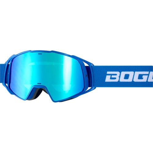 Bogotto B-Faster Motocross Brille, weiss-blau