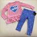 Nike Matching Sets | Nike Girl Cute Pink Leggings Set 2062 | Color: Pink | Size: 2tg