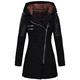 LOPILY Ladies Pea Coat Teddy Fur Lining Warm Insulated Teddy Bear Jacket Front Side Zipper Suede Leather Woolen Coats Trench Coats Jumper（Black，8 UK/M CN）