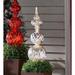 Plow & Hearth Shatterproof Holiday Lighted Large Finial Ornament Stake Garden Stake Resin/Plastic in Gray | 41 H x 8.25 W x 8.25 D in | Wayfair