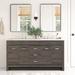 Wade Logan® Aytes 60" Double Bathroom Vanity Set Wood/Marble in Brown | 33.13 H x 60.25 W x 18.75 D in | Wayfair 3ED30B9D64DB48288FEB8DE0F7345422