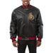 Men's JH Design Black Ottawa Senators Big & Tall All-Leather Jacket with Front Leather Logo