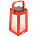 Tinka 10" High Red Aluminum Outdoor Solar Lantern Light