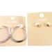 J. Crew Jewelry | J.Crew Hoop Stud Earrings Set Of 2 Nwt | Color: Gold/Silver | Size: Os