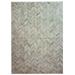 Gray/Green 120 x 0.3 in Indoor Area Rug - Cowhide Mall Atlas Chevron Handmade Cowhide Ivory/Green/Gray Area Rug Leather | 120 W x 0.3 D in | Wayfair