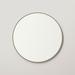 Everly Quinn Carey Metal Sleek & Chic Modern Bathroom Mirror in White/Yellow | 36 H x 36 W x 1.25 D in | Wayfair 011CCC9BF5FB471C95AEB9D78B7025DA