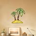 Sunside Sails Coconut Tree Beach Wall Decal Vinyl in Brown/Green/Yellow | 10 H x 8 W in | Wayfair 13367EEEF3E44952A2C31FBE8080B1E9
