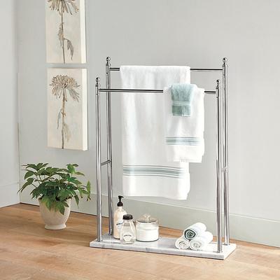 Marble Floor 2-Tier Towel Holder - Ballard Designs