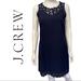 J. Crew Dresses | J. Crew Laser Cut Out Shift Midi Dress - Navy 4 | Color: Blue | Size: 4