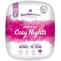 Slumberdown Cosy Nights All Seasons 15 Tog King Size Duvet - 4.5 Tog Cool Summer Plus 10.5 Tog All Year Round 3 in 1 Combination Quilt - Hypoallergenic, Machine Washable, Size (225cm x 220cm)