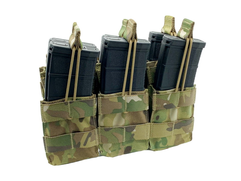 Shellback Tactical Triple Stacker Open Top Pouch for Six M4 Mag Multicam One Size SBT-3300-MC