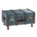 Red Barrel Studio® Felita Solid Wood Coffee Table w/ Storage Wood/Solid Wood in Blue/Brown/Red | 22.8 H x 32.3 W x 18.1 D in | Wayfair