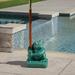 Rosalind Wheeler Basurto Frog Concrete Free Standing Umbrella Base Concrete in Green | 15.75 H x 13.78 W x 13.78 D in | Wayfair