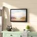 Highland Dunes Strubel Paradise Dawn Framed Painting Print on Wrapped Canvas Canvas, Cotton in Blue/Brown/Green | 18 H x 24 W x 2 D in | Wayfair