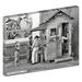 Ebern Designs Streetcar Terminal, Historic Oklahoma City - Wrapped Canvas Photograph Print Metal in Black/White | 30 H x 40 W x 1.5 D in | Wayfair