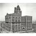 Ebern Designs Convention Hall, Historic Kansas City - Wrapped Canvas Photograph Print Metal in Black/White | 30 H x 40 W x 1.5 D in | Wayfair