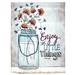 Rosalind Wheeler Lechner Jar Enjoy The Ps.9:1 2-Sided Polyester 18 x 13 in. Garden Flag in Gray/Orange | 18 H x 13 W in | Wayfair