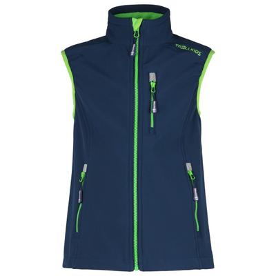 Trollkids - Kid's Trollfjord Vest - Softshellweste Gr 128 blau