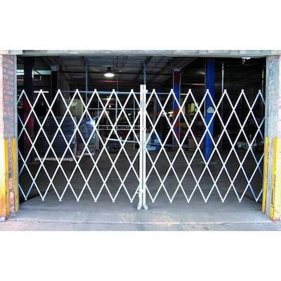 ZORO SELECT PECO 1665 Folding Gate,Gray,14 to 16 ft. Opening W
