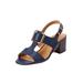 Wide Width Women's The Simone Sandal by Comfortview in Navy (Size 9 1/2 W)
