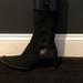 Gucci Shoes | Gucci Black Suede Boot/Side Zipper & Logo/Size 8 | Color: Black | Size: 8