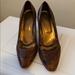 J. Crew Shoes | J Crew Lightly Worn Brown Heeled “Mary Janes” | Color: Brown | Size: 8.5