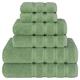 American Soft Linen, 6 Piece Towel Set, 2 Bath Towels 2 Hand Towels 2 Washcloths, Super Soft and Absorbent, 100% Turkish Cotton Towels for Bathroom and Kitchen Shower Towel, Sage Green